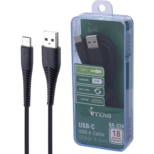 کابل شارژر USB به USB-C بیاند مدل BA-334 طول 2 متر