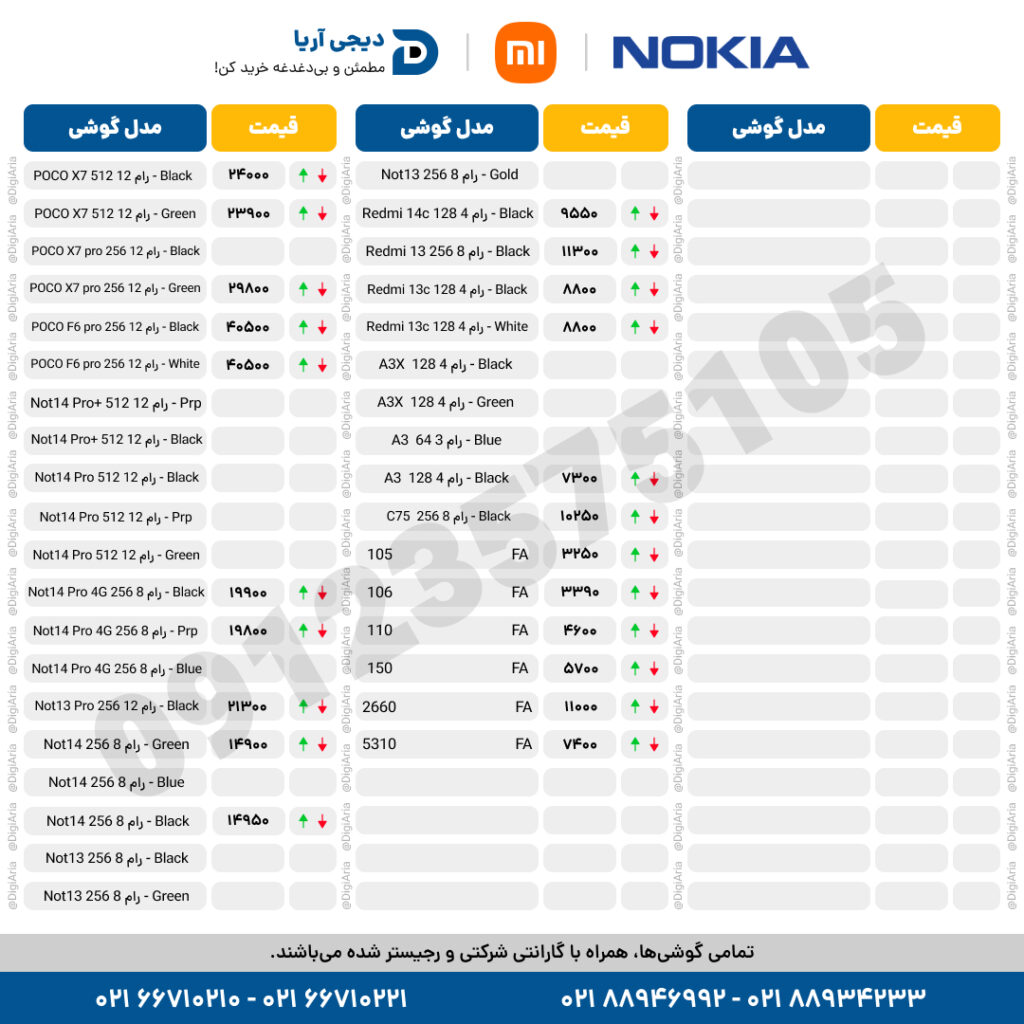 لیست قیمت روز موبایل و تبلت – 1404/02/29 3 Whatsapp Image 2025 05 19 At 14.36.17 7A23F212