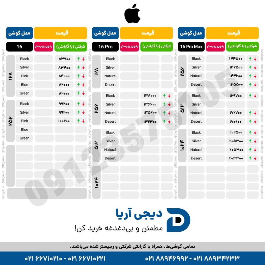 لیست قیمت روز موبایل و تبلت – 1404/03/05 2 Whatsapp Image 2025 05 26 At 16.33.27 E471E5B2