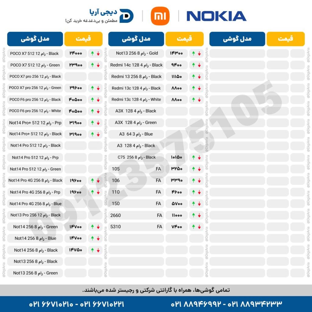 لیست قیمت روز موبایل و تبلت – 1404/03/05 3 Whatsapp Image 2025 05 26 At 16.33.42 6F34F530